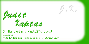 judit kaptas business card